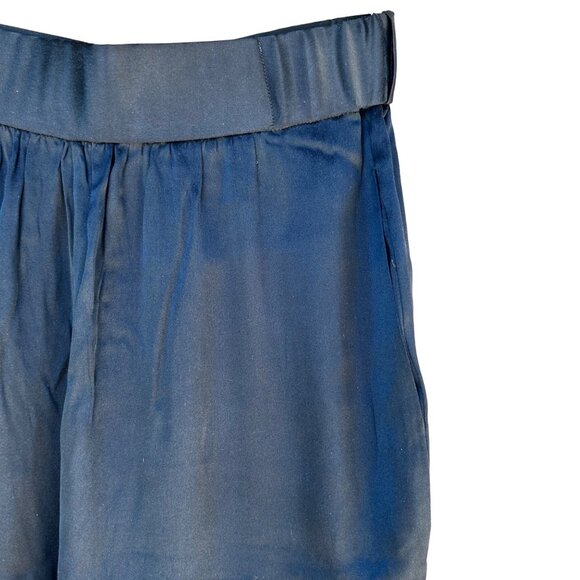 Alice + Olivia By Stacey Bendet Navy Satin High-Waisted Tapered Pants Womens Siz - Picture 4 of 9